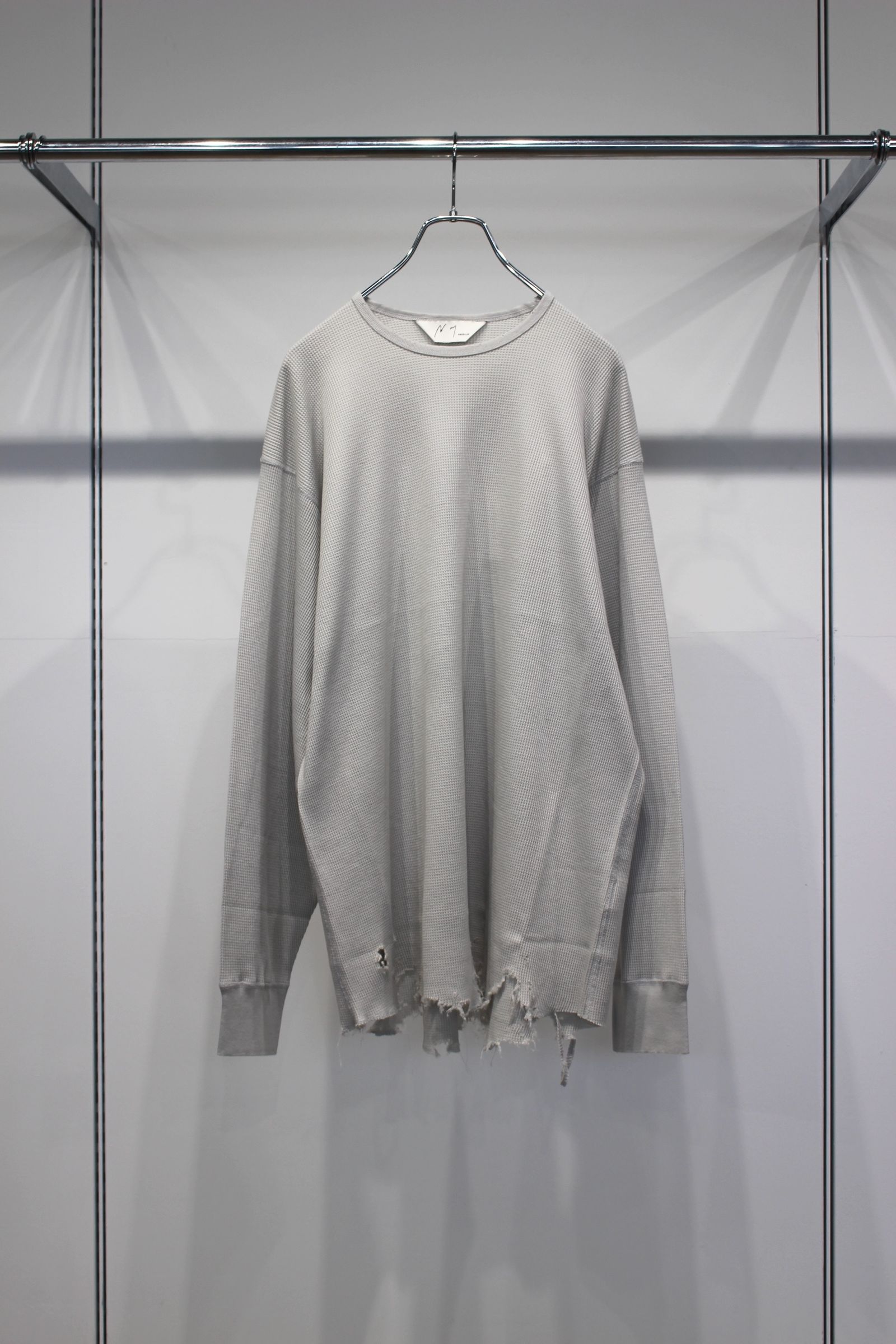 DAMAGE WAFFLE CREW LS | GREIGE | カットソー