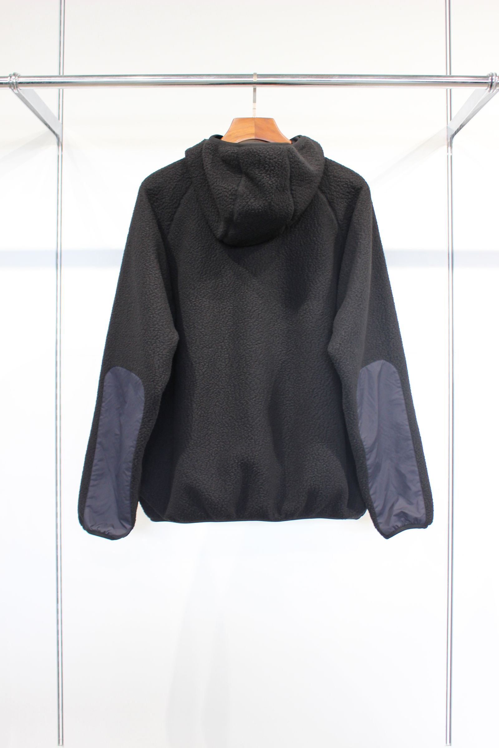 [ラスト1点] FLEECE HOODED JACKET | BLACK | フリースジャケット