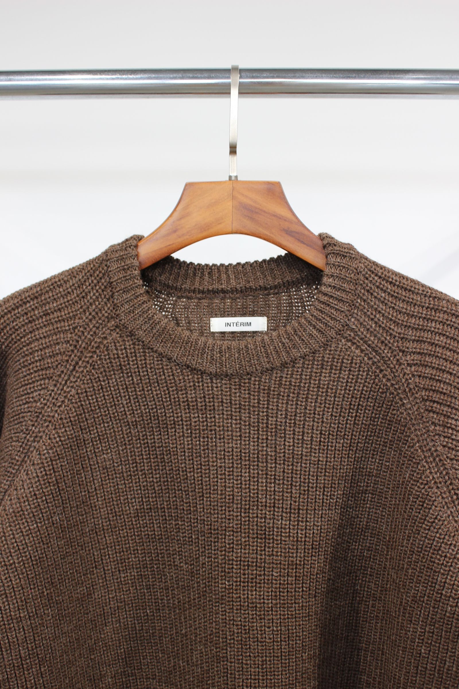 INTERIM - [ラスト1点] NATURAL WOOL HEAVY FISHERMAN CREW SWEATER