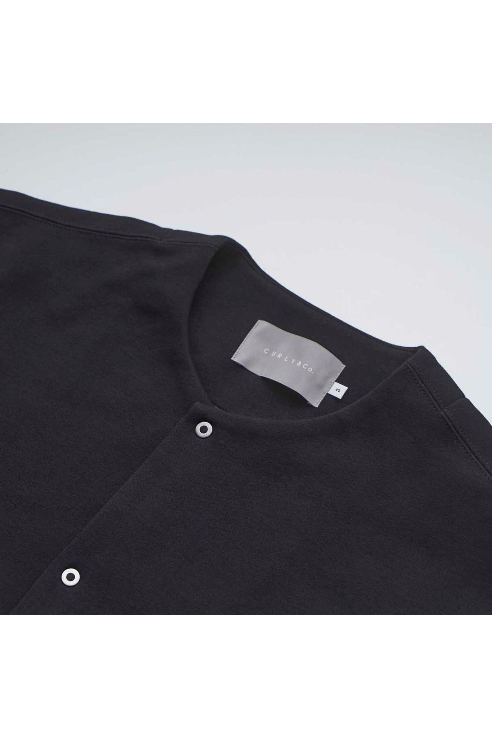 SNAP BUTTON CARDIGAN -solid-/BLUE GRAY
