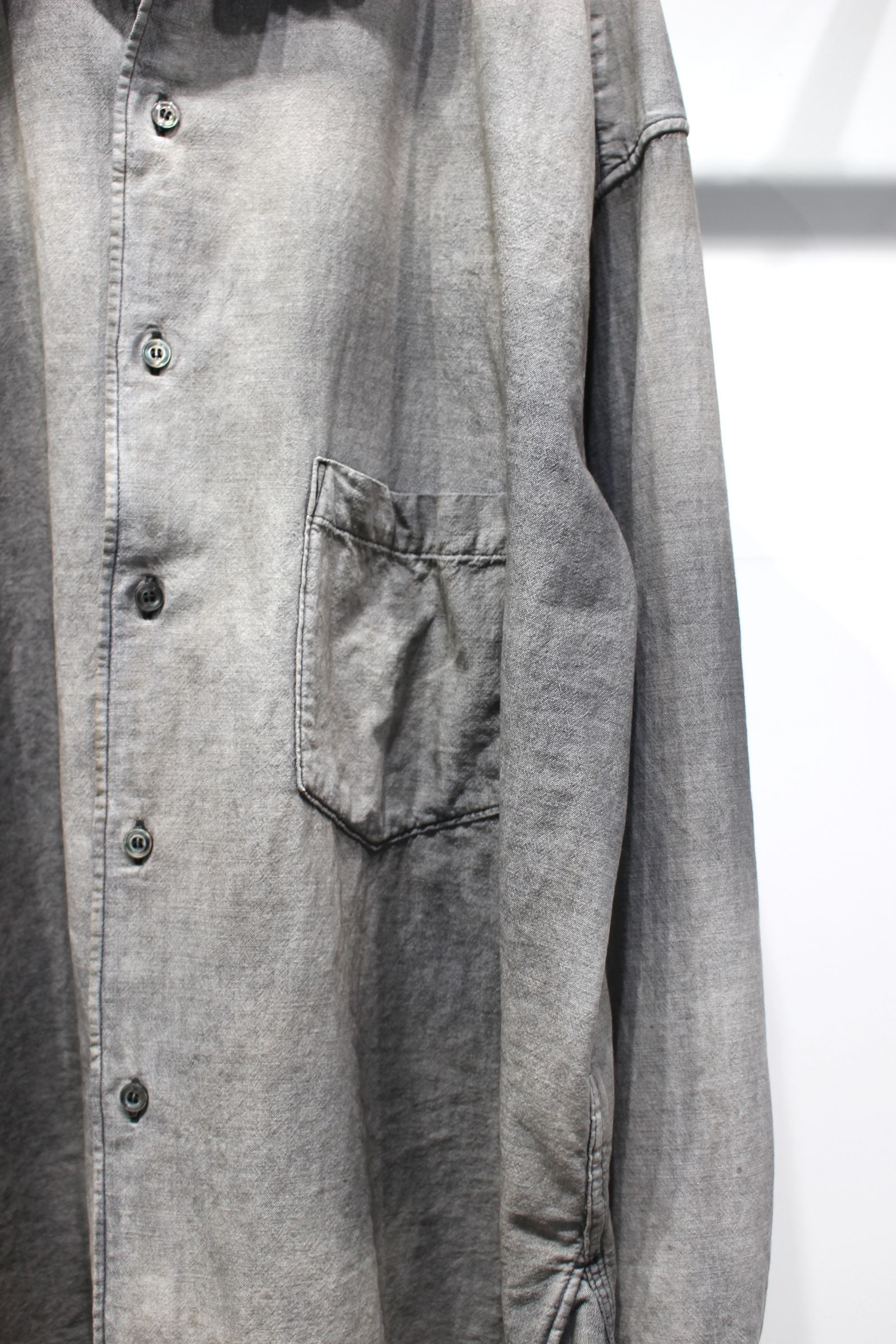 AGING CHAMBRAY SHIRT | BLACK | シャンブレーシャツ