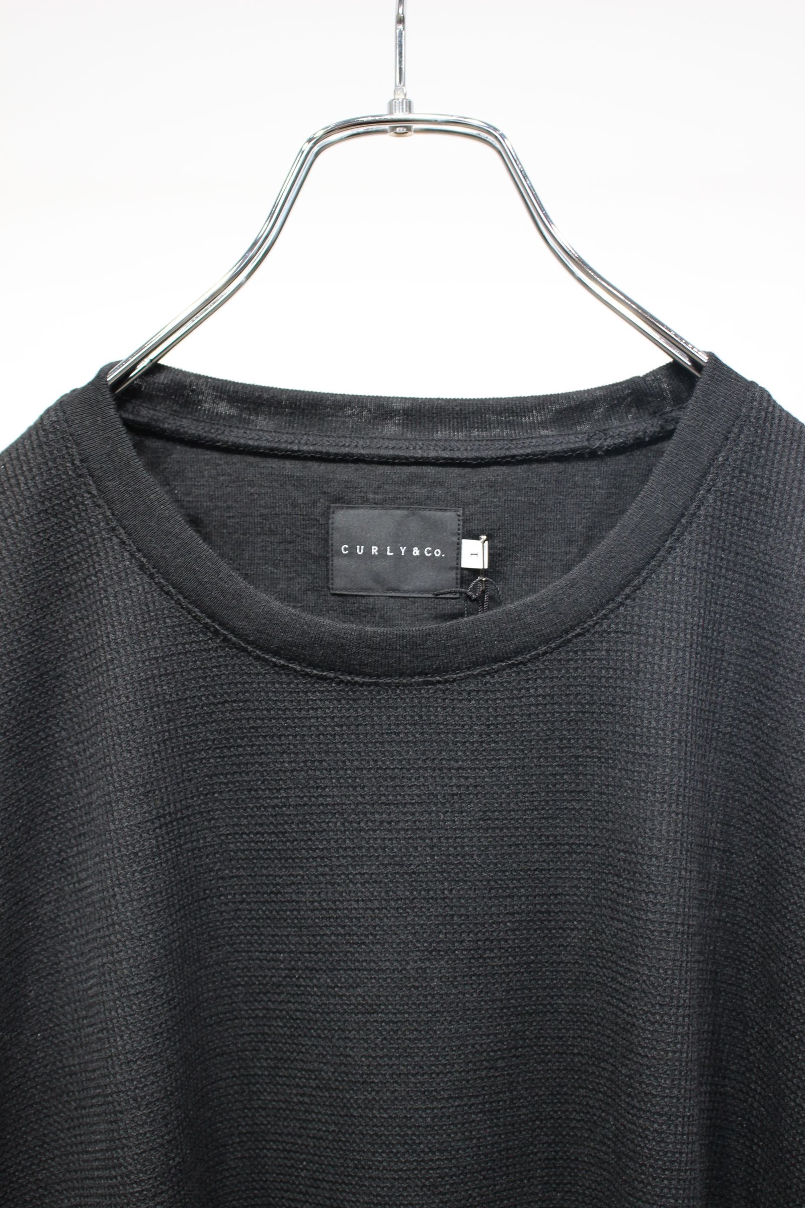 [ラスト1点] PRIME WOOL WAFFLE TEE | BLACK | ウールワッフル