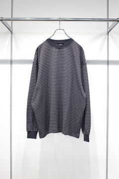 BORDER WIDE L/S T-SHIRT | CHARCOAL | カットソー