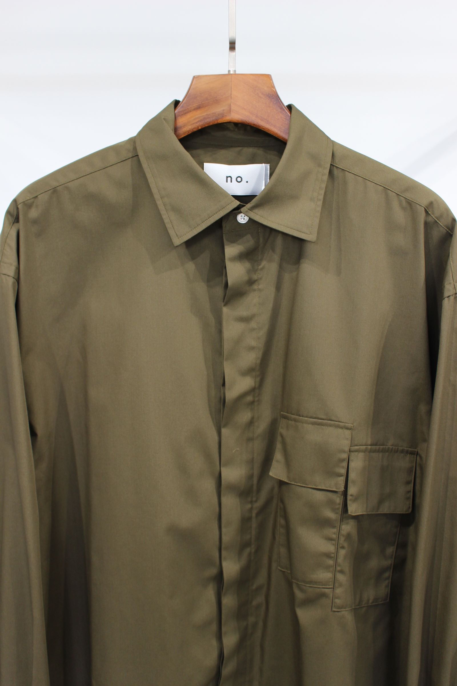 STEP POCKET FLYFRONT SHIRT/KHAKI