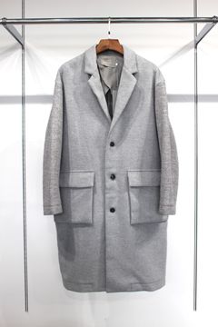[ラスト1点] FLANNEL-FRONT CHESTER COAT | LT.GRAY | コート