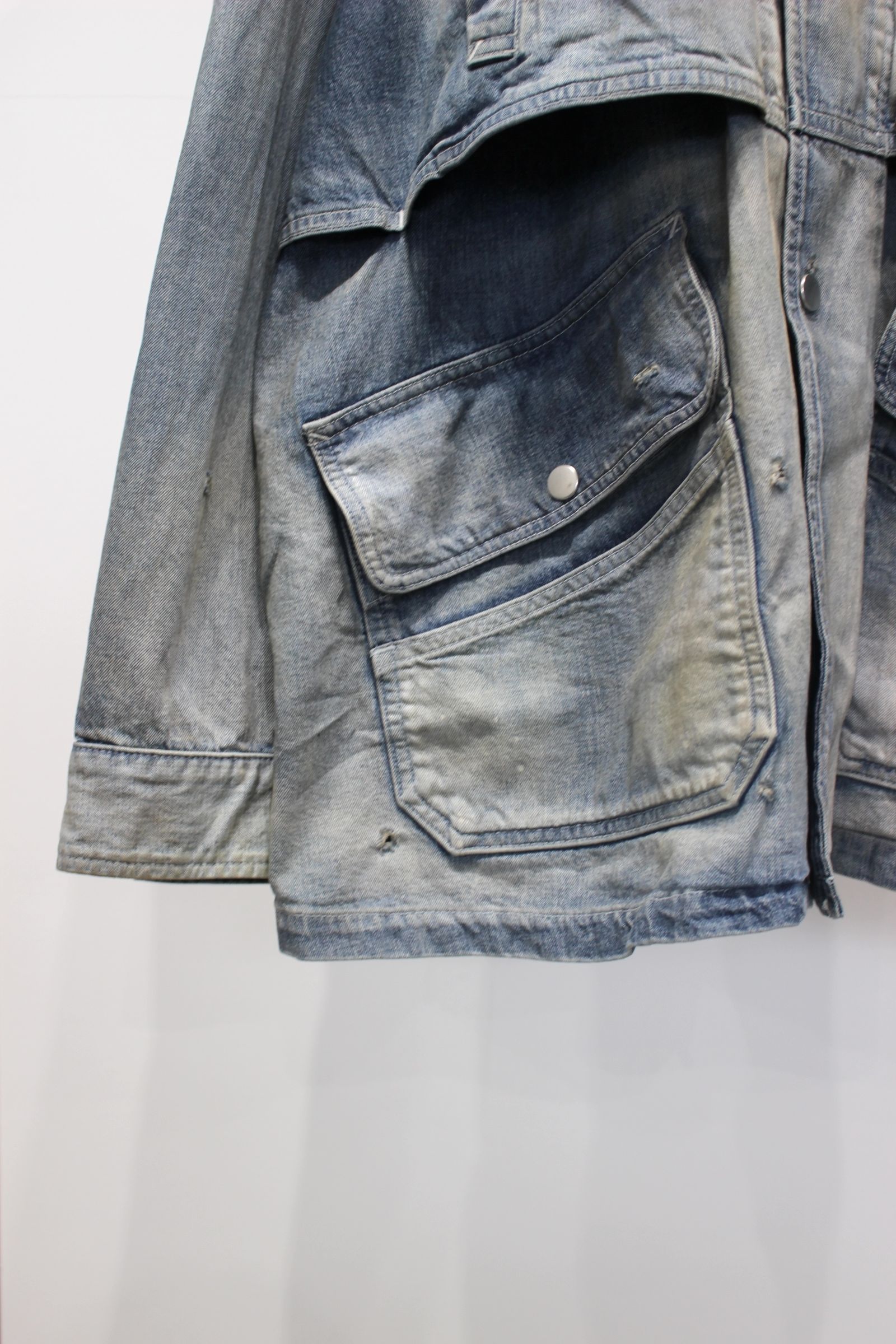 AGING DENIM HALF JACKET | INDIGO | デニムハーフジャケット