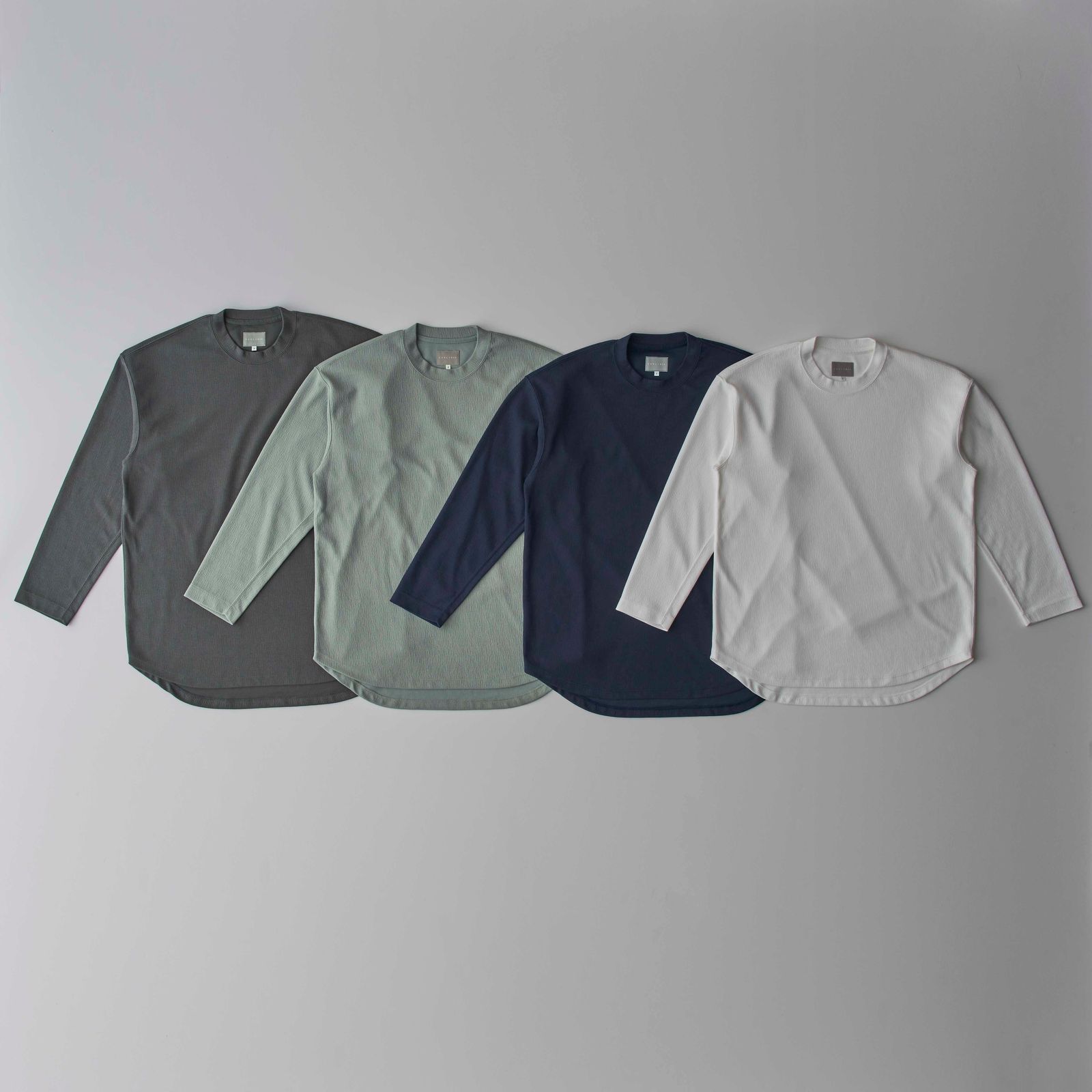[ラスト1点] CRAPE DOUBLE-KNIT TEE L/S | NAVY | カットソー