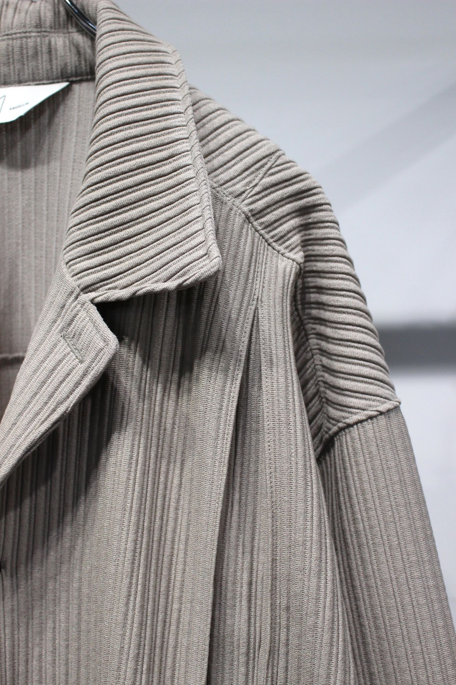 WRINKLED STRIPE SHIRT | GREIGE | シャツジャケット