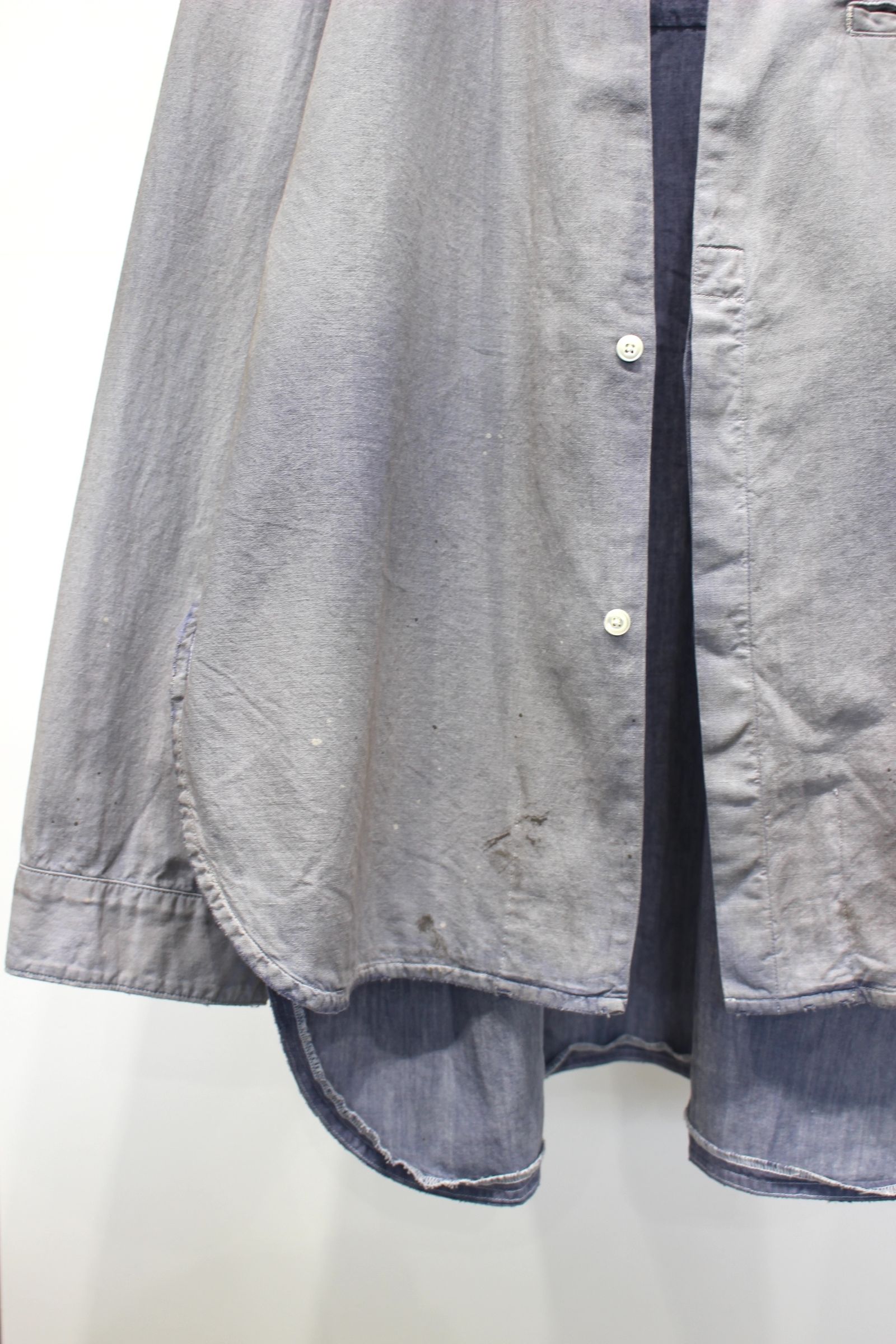 AGING CHAMBRAY LONG SHIRT | DUSKY PURPLE | シャンブレーシャツ