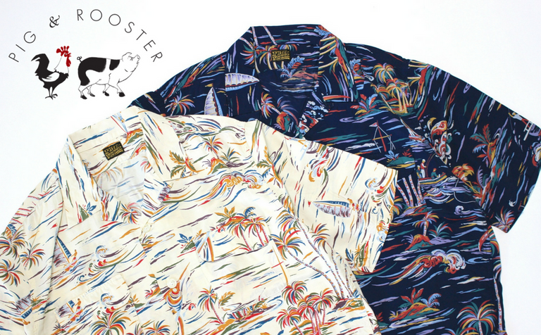New ITEM!【PIG&ROOSTER/ピッグ＆ルースター】カジキ柄のアロハシャツの入荷です！