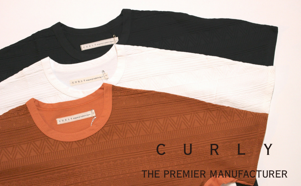 New ITEM!【CURLY/カーリー】前面ジャガード裏面無地の切り替えTEEの入荷！