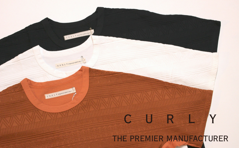 New ITEM!【CURLY/カーリー】前面ジャガード裏面無地の切り替えTEEの入荷！