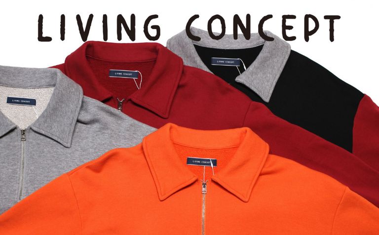 New!【LIVING CONCEPT/リビングコンセプト】ハーフジップスウェットの入荷！