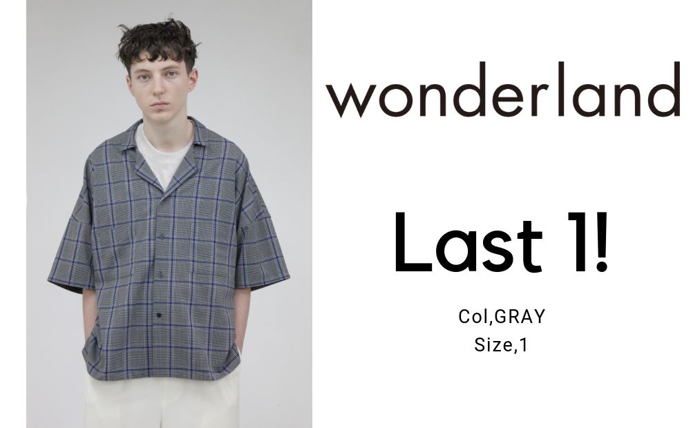 【wonderland】open collar shirts