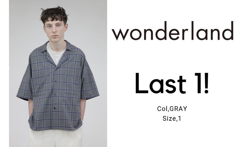 【wonderland】open collar shirts