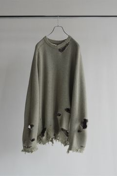 DAMAGE KNIT | GREEN | ダメージニット
