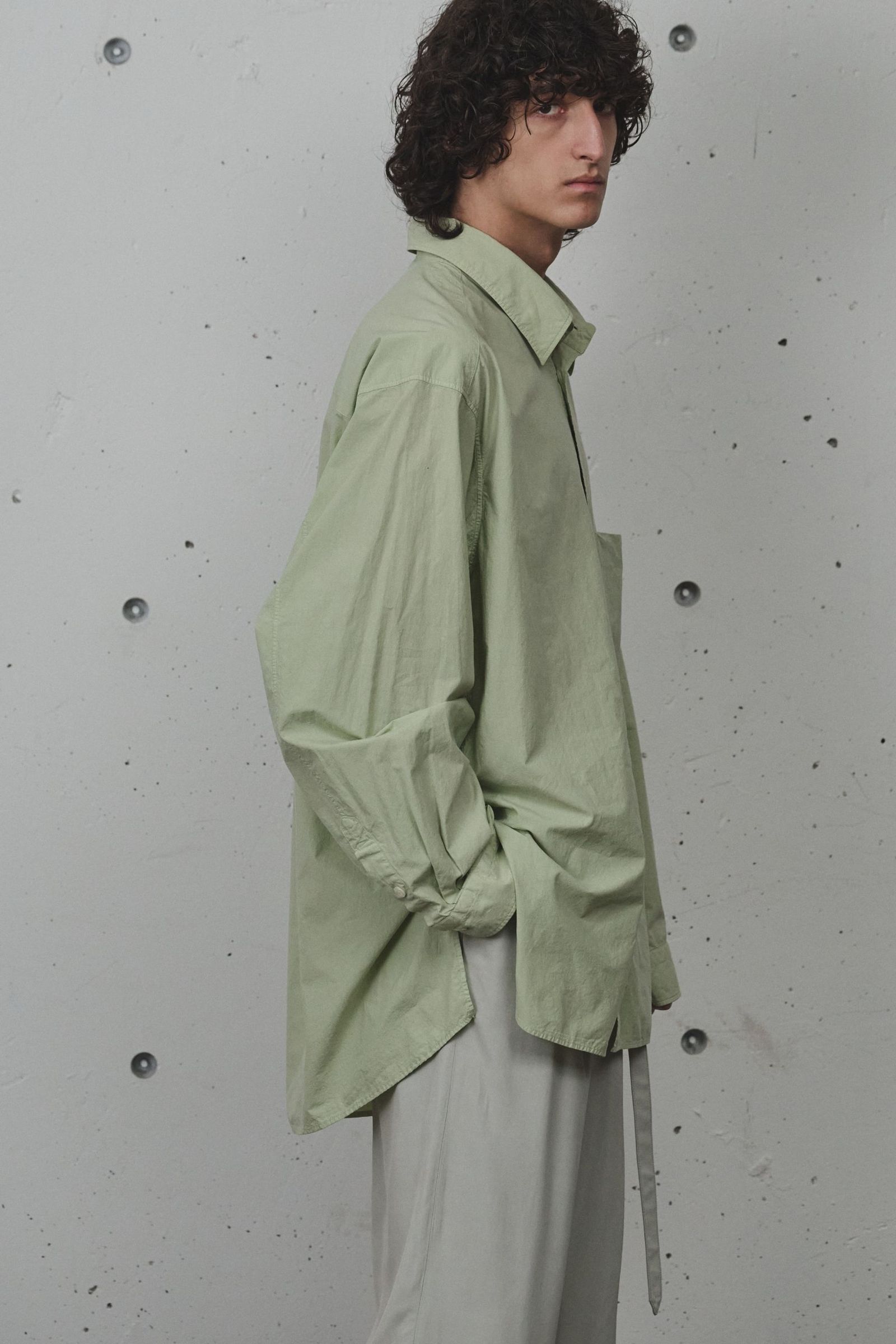 [ラスト1点] SHRINK OVER SHIRT | GRAYMINT | シャツ