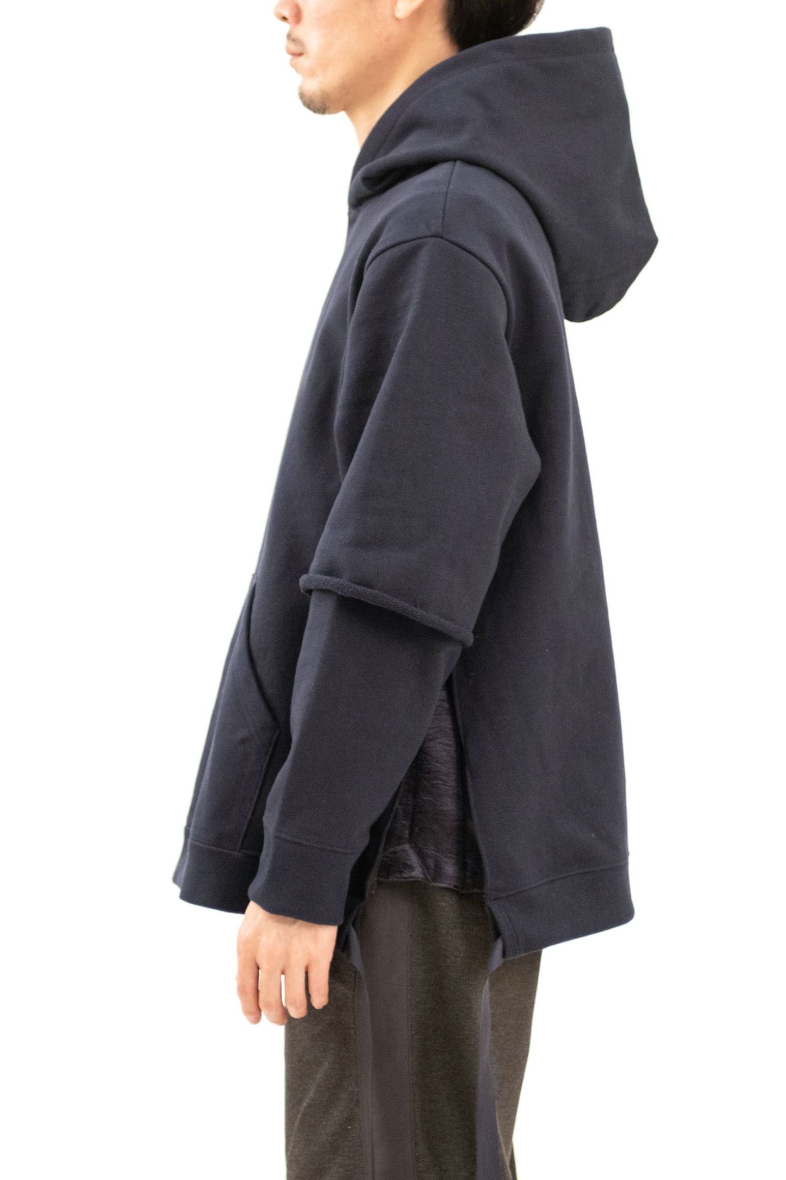 FRENCH TERRY Layered Hoodie/レイヤードパーカー
