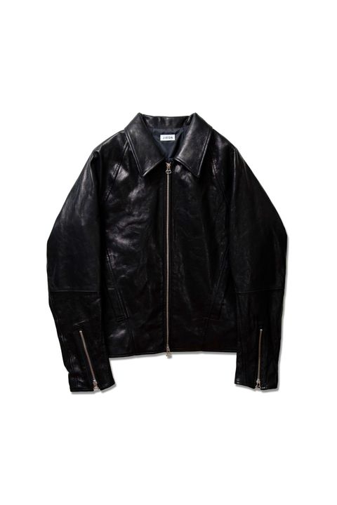 DRAPING LEATHER JACKET | BLACK | レザージャケット