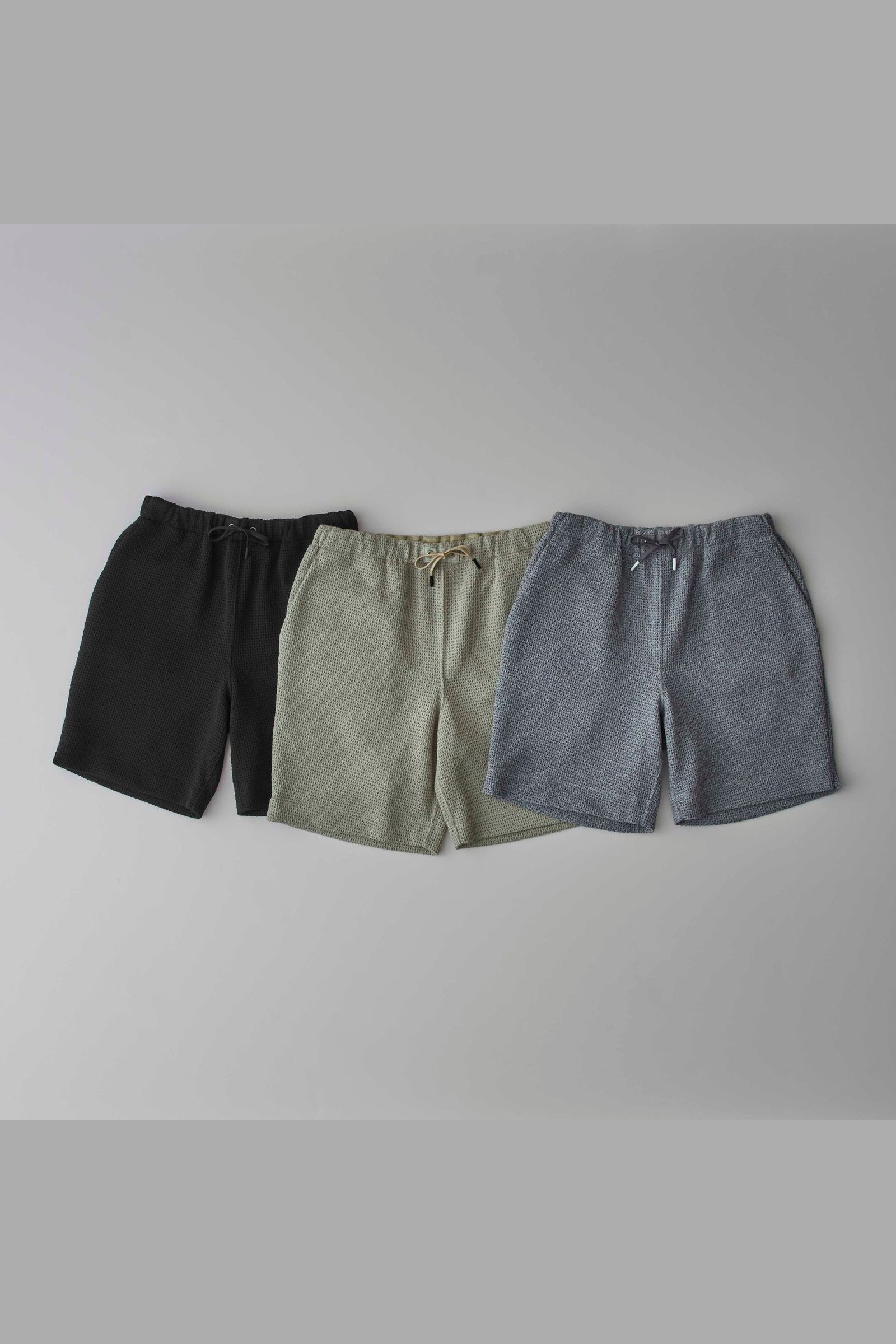 HONEYCOMB KNIT SHORTS | BLACK | ショートパンツ