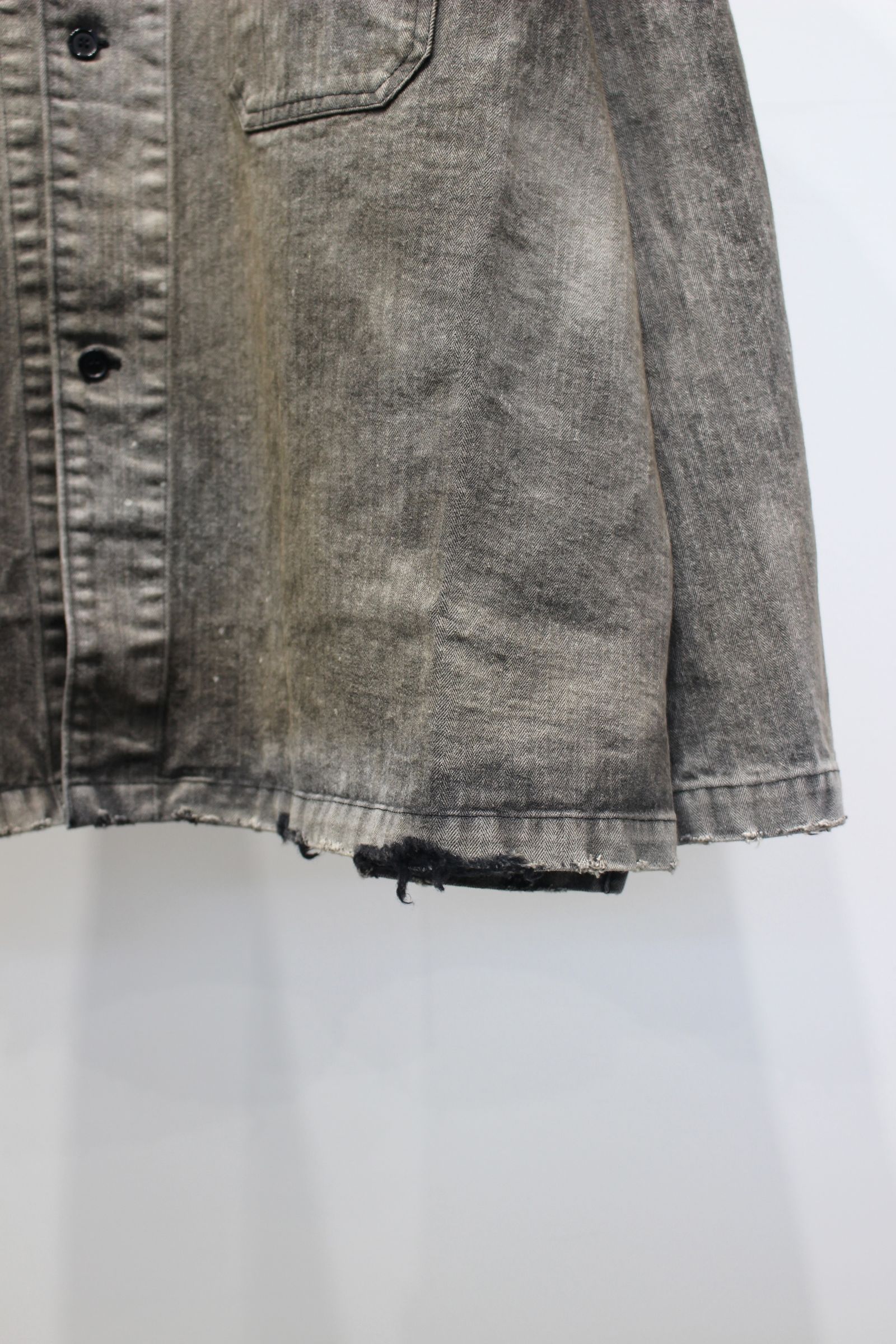 HERRINGBONE WORK SHIRT | BLACK | ワークシャツ