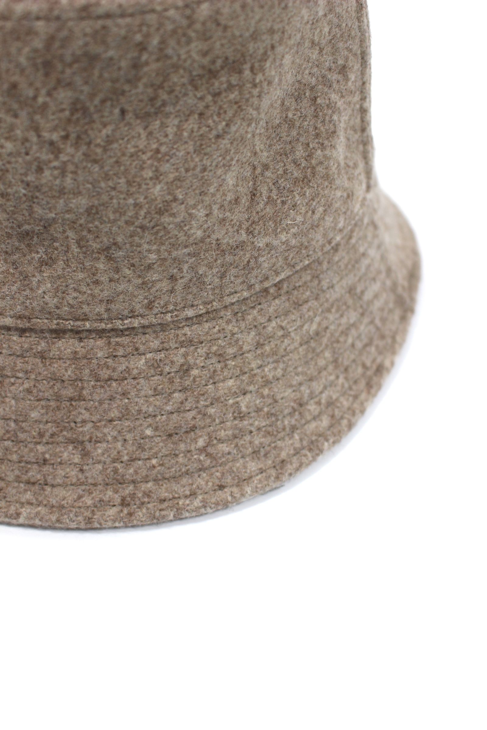 [ラスト1点] HEAVY WOOL CASHMERE TRICOTINE BUCKET HAT | BEIGE | バケットハット