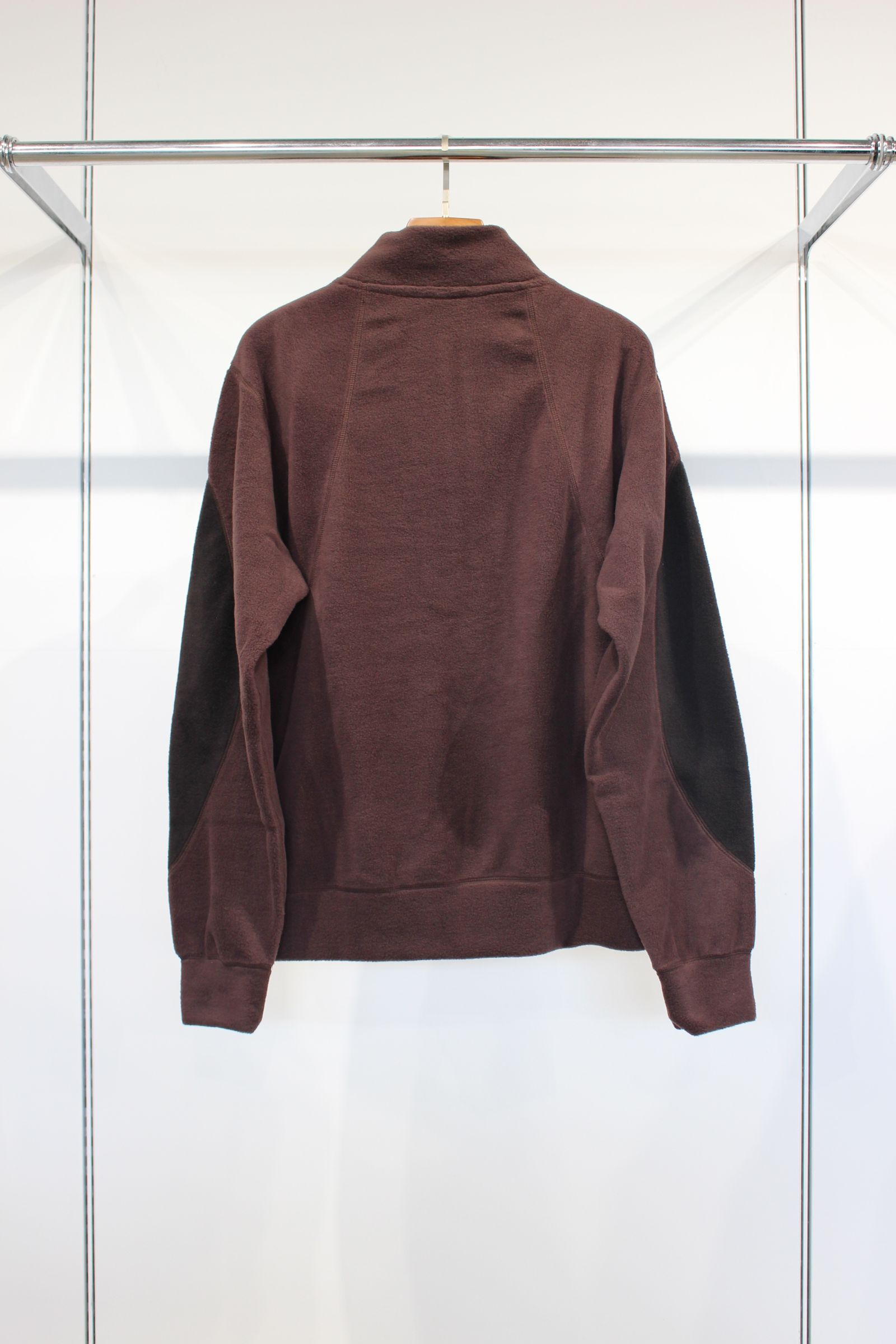 [ラスト1点] SWITCHING FLEECE HALF ZIP L/S | BROWN | フリース