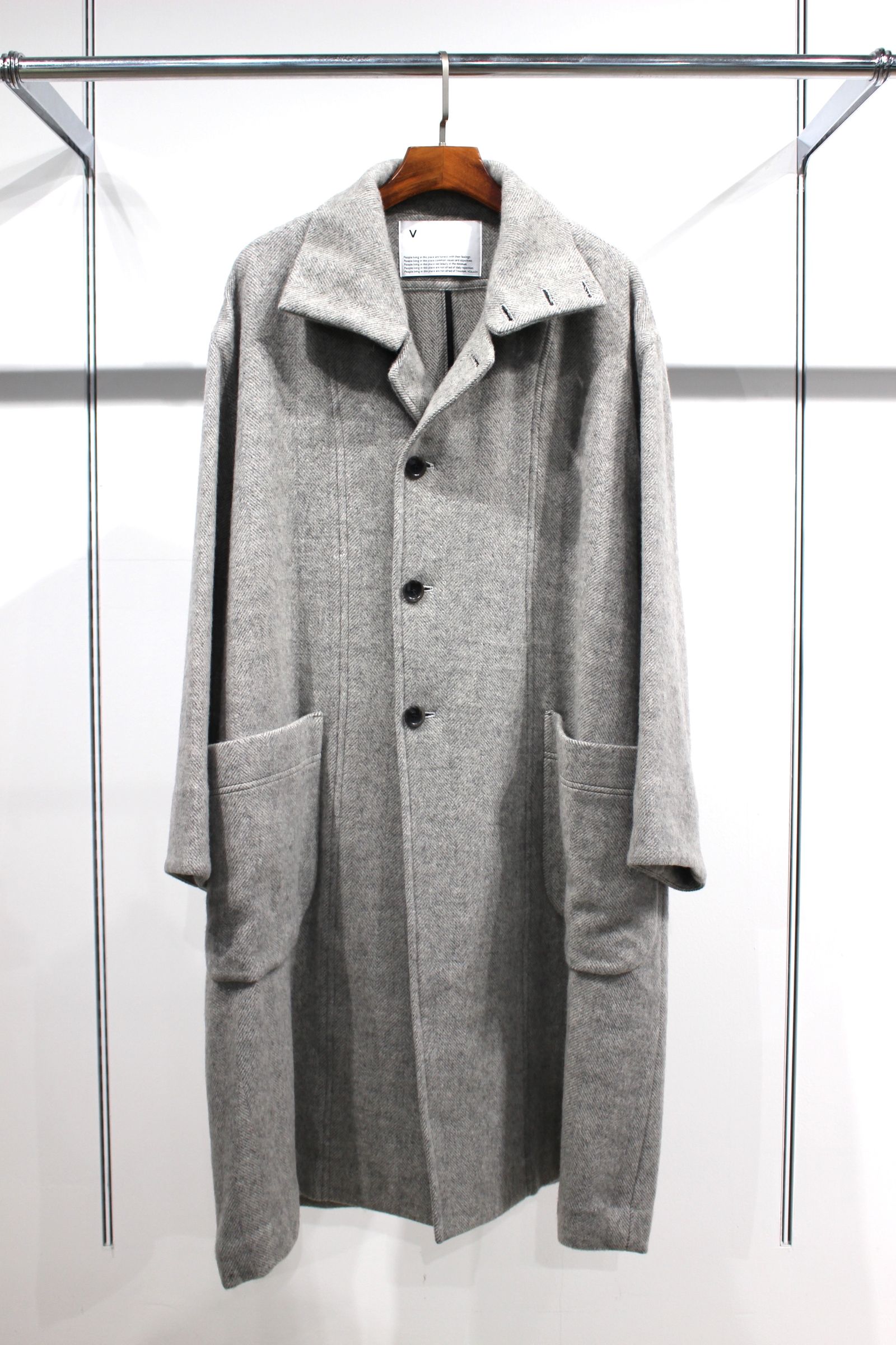 RECYCLE HERRINGBONE BLANKET Long Coat/ロングコート