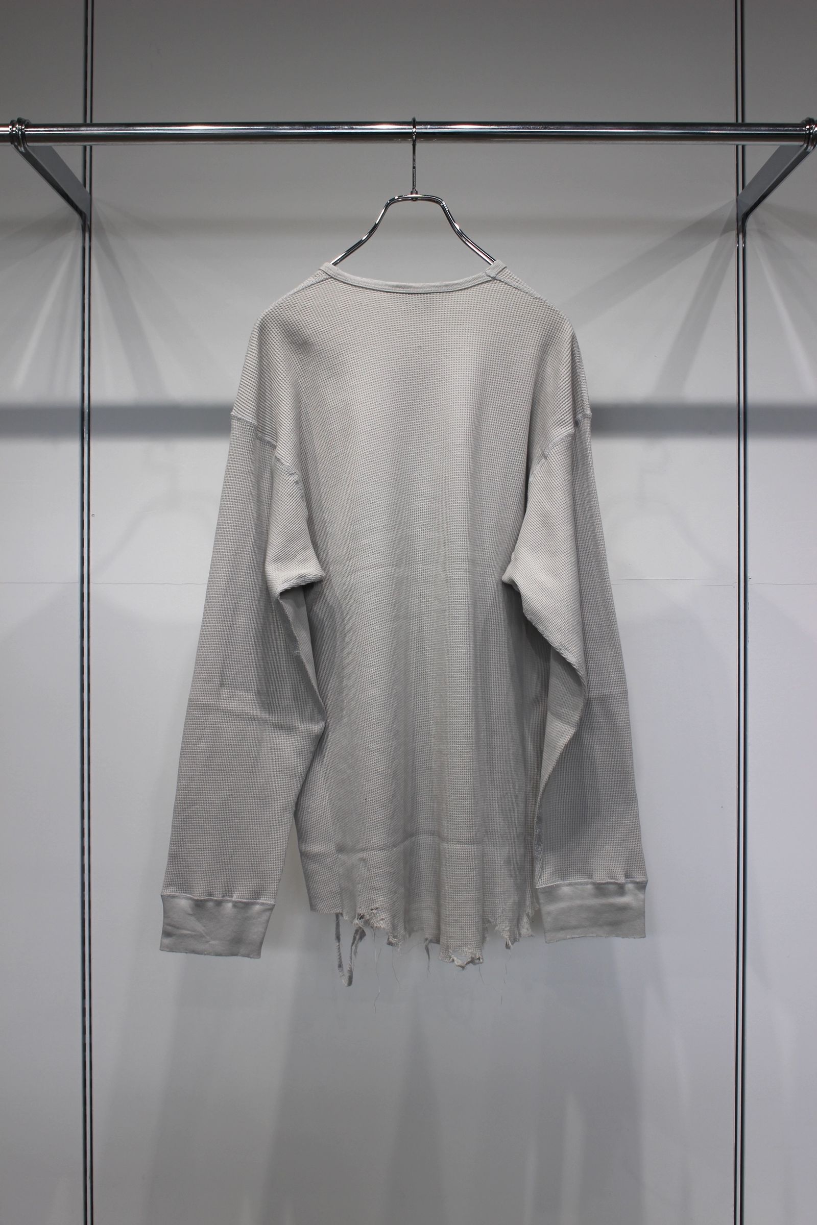DAMAGE WAFFLE CREW LS | GREIGE | カットソー