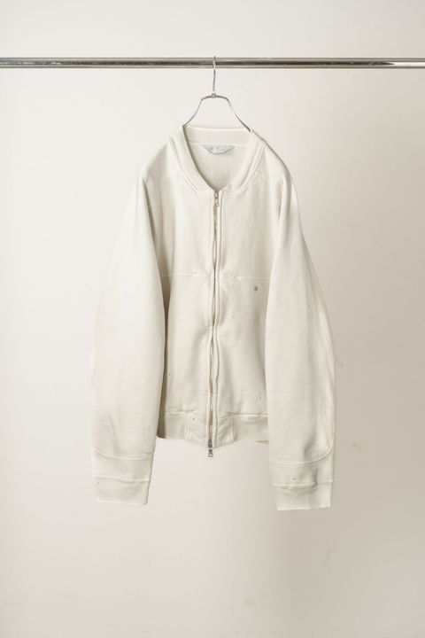 FLEECE-LINED SWEAT VERSITY SHIRT | WHITE | スウェット