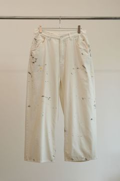 LIGHT OZ WIDE STRAIGHT DENIM PANTS | WHITE | デニム