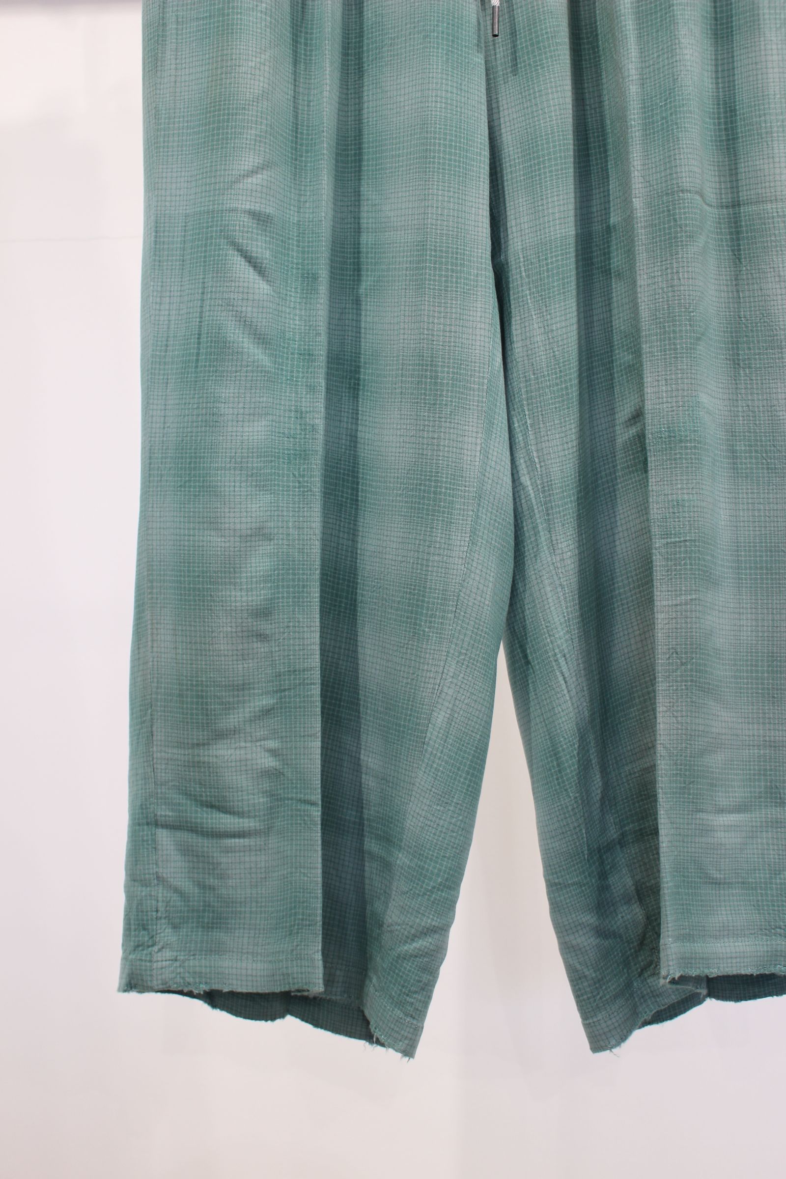 ancellm RAYON EASY SLACKS GREEN-