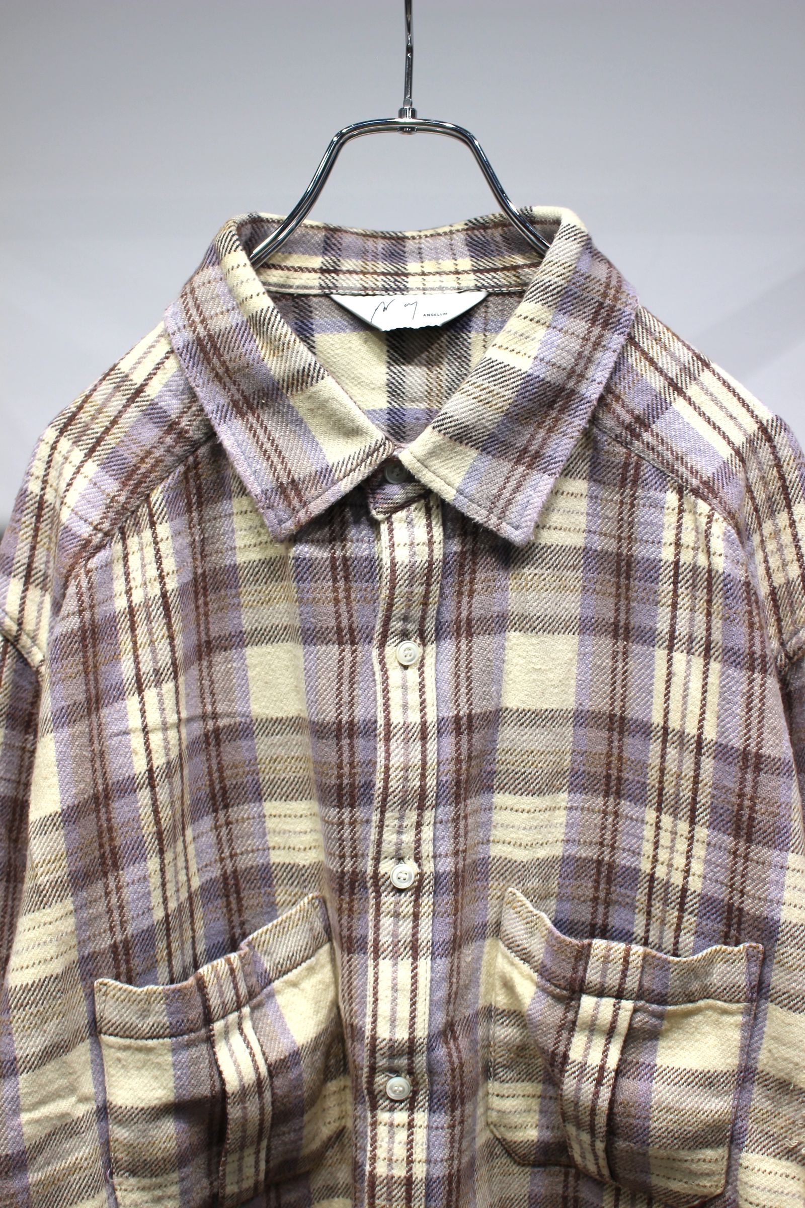 NEL CHECK OVER WORK SHIRT | IVORY | ネルシャツ