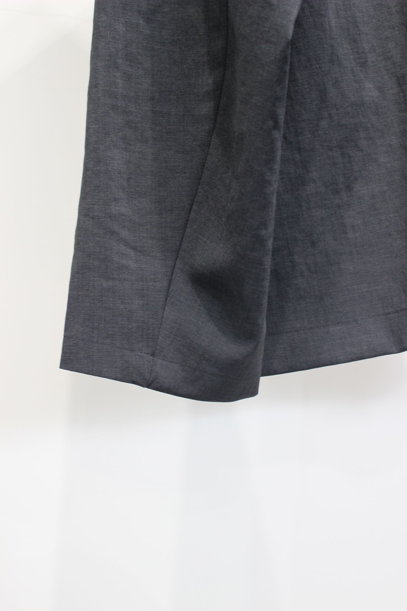 NO-COLLAR SHARI JACKET | CHAMBRAY BLACK | ノーカラージャケット