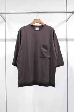 [ラスト1点] COMPACT FRENCH TERRY Q/S TEE | CHARCOAL | カットソー
