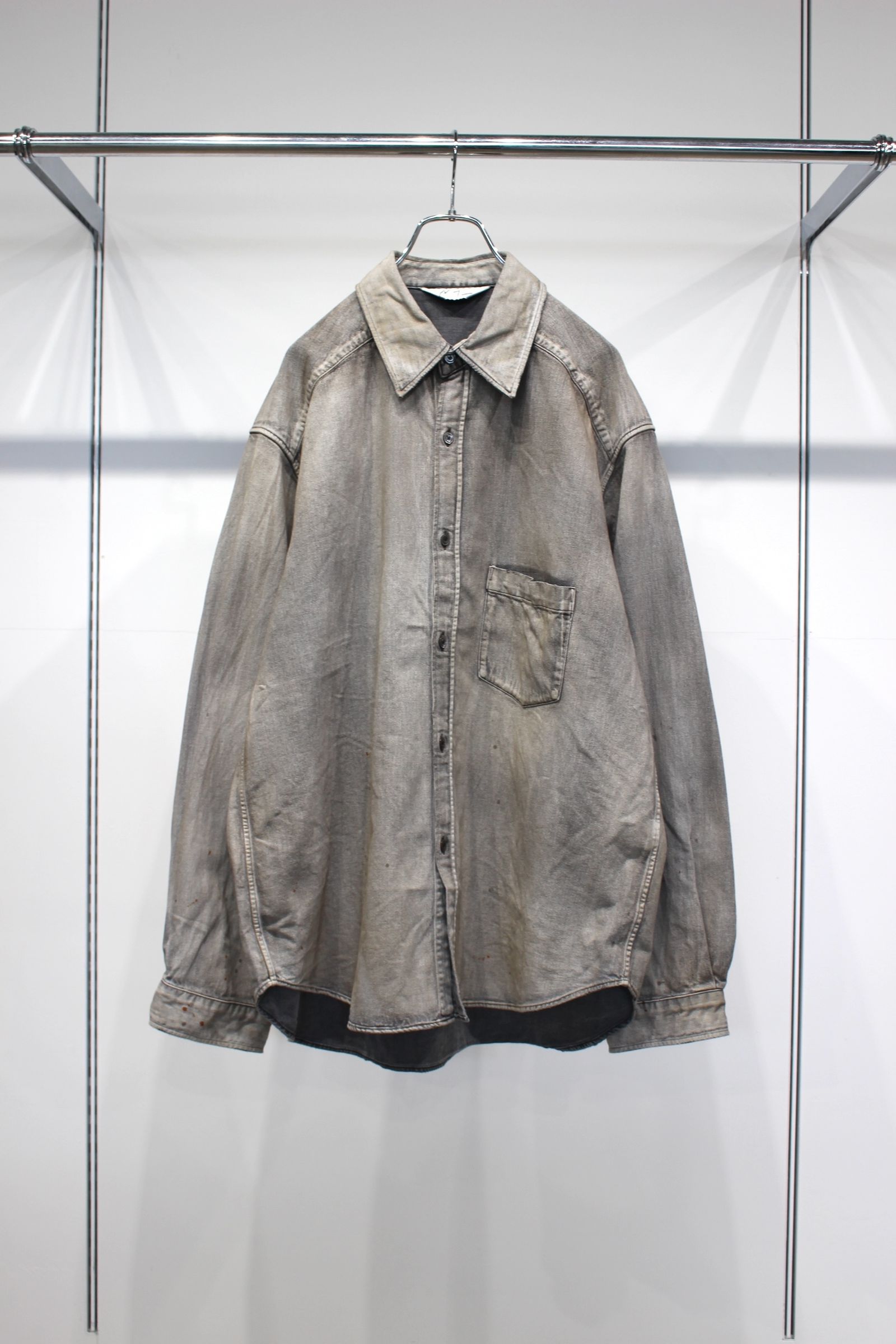 DENIM DRESS SHIRT | BLACK | デニムシャツ