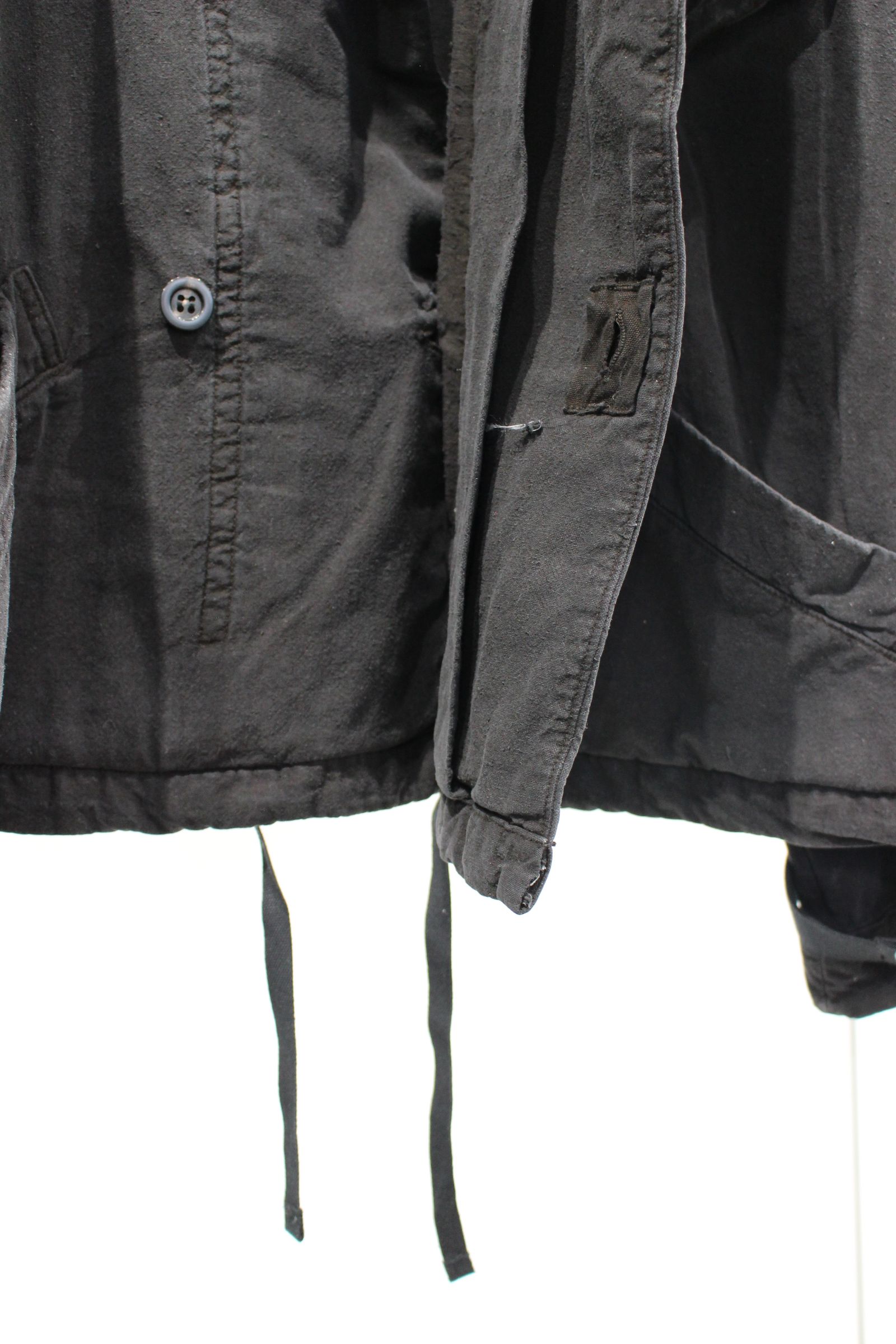 ANCELLM - SILK SUEDE WRAP BLOUSON/BLACK | NapsNote