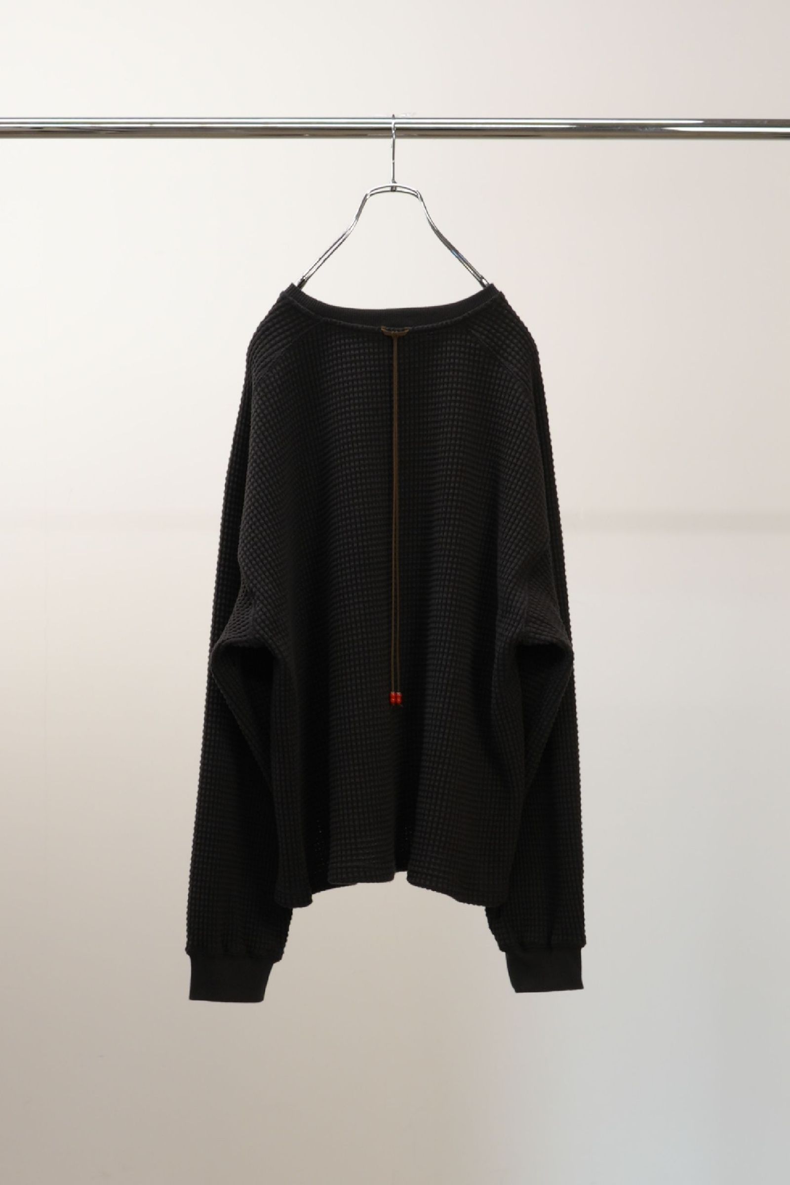 HEAVY WAFFLE OVER LS | BLACK | ヘビーワッフル