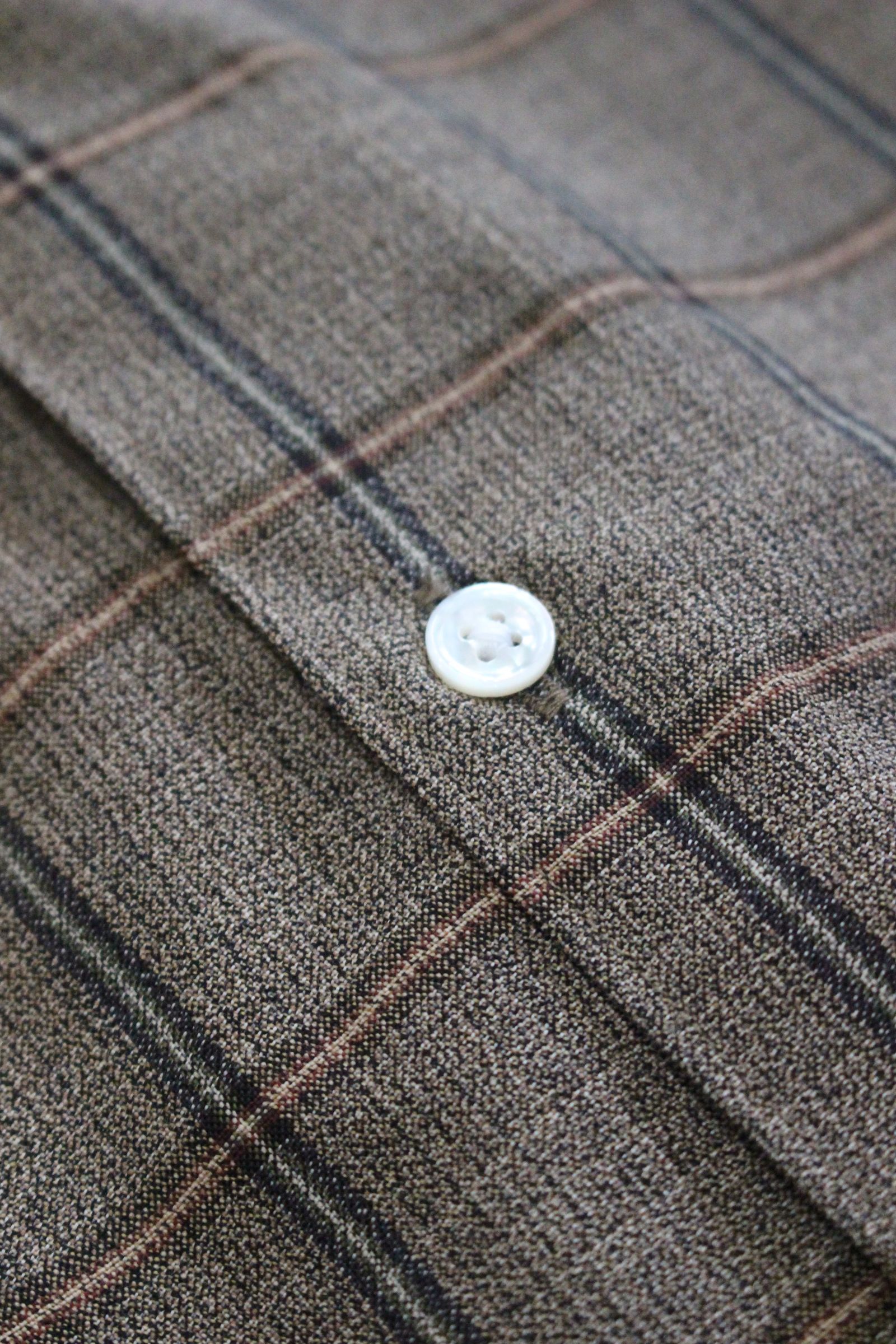 PRINCE OF WALES WOOL CHECK L/S REGULAR SHIRTS | BITTER COFFEE CHECK | チェックシャツ