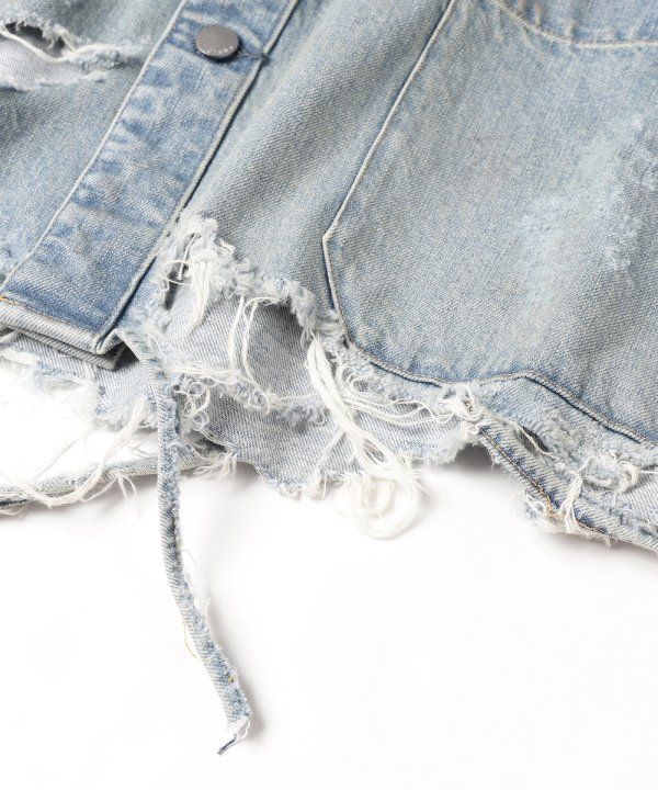 DAMAGE OVER DENIM SHIRT/INDIGO