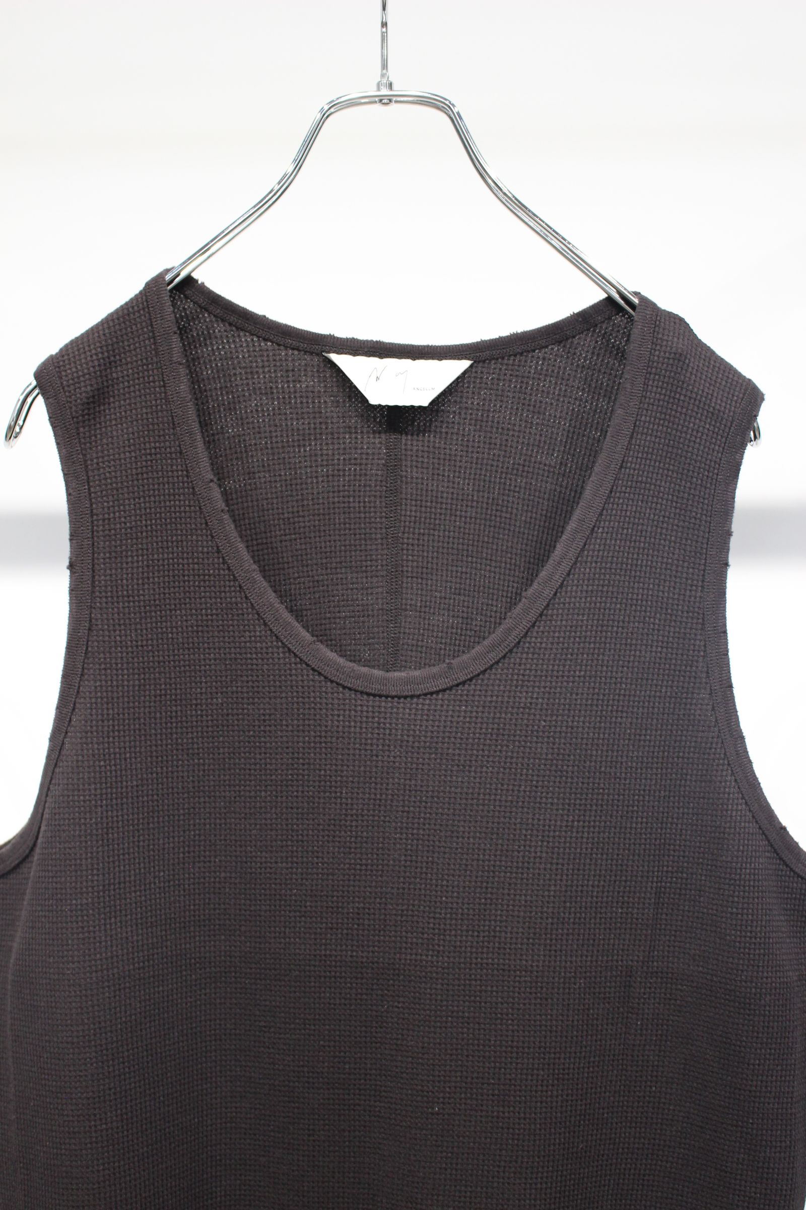 DAMAGE WAFFLE TANK | D.BROWN | タンクトップ