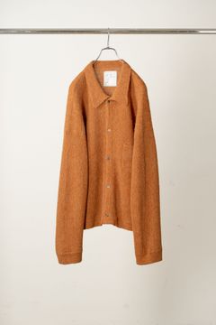 [ラスト1点] KNIT SHIRT | CAMEL | ニットシャツ