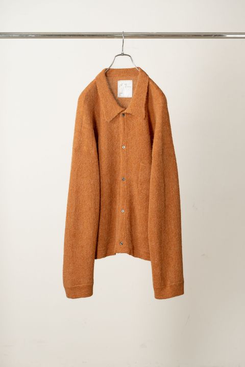 [ラスト1点] KNIT SHIRT | CAMEL | ニットシャツ