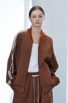 JACQUARD CHECK JERSEY TRACK JACKET | ORANGE | ジャージ