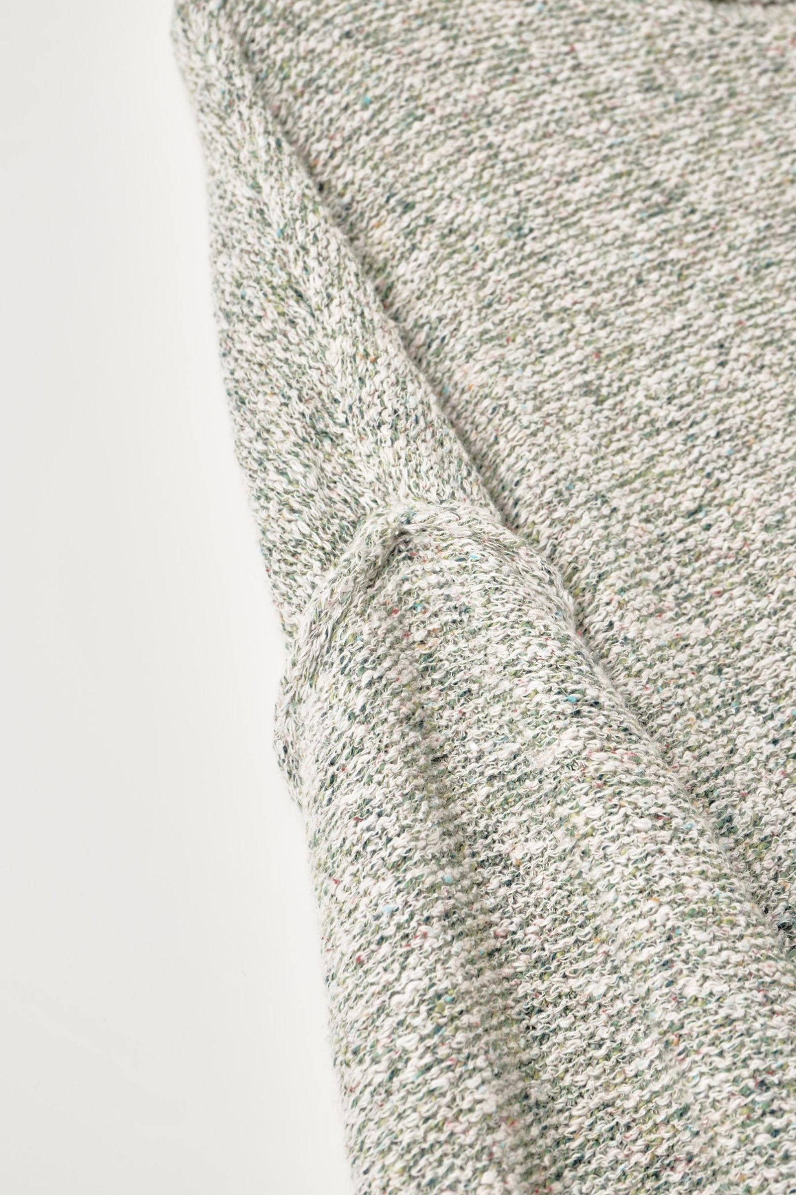 SHIFTED MELANGE KNIT PULLOVER : INSIDE OUT | MINT | ニット