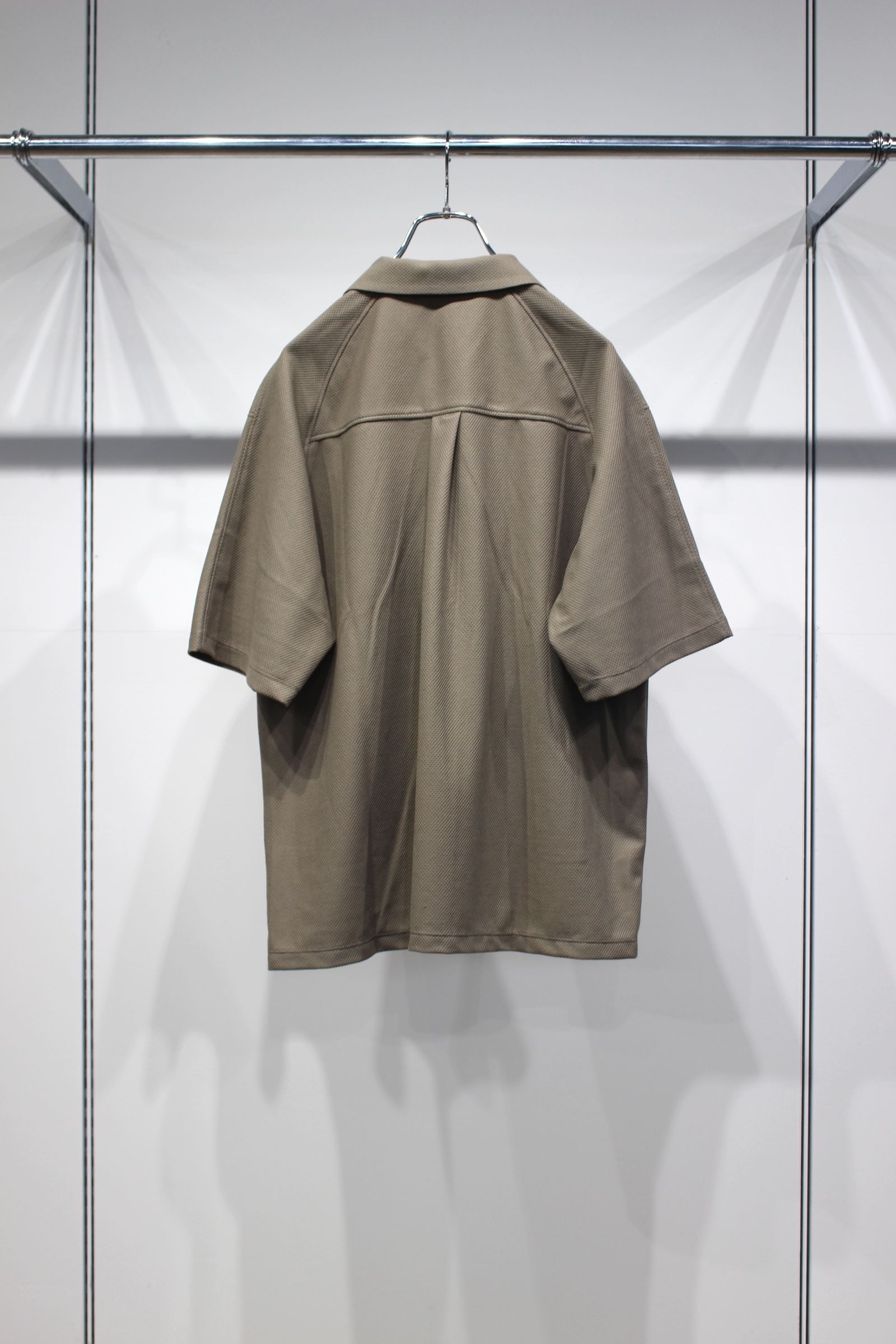 BIRD'S EYE JERSEY OPEN-COLLAR SHIRT | BEIGE | シャツ
