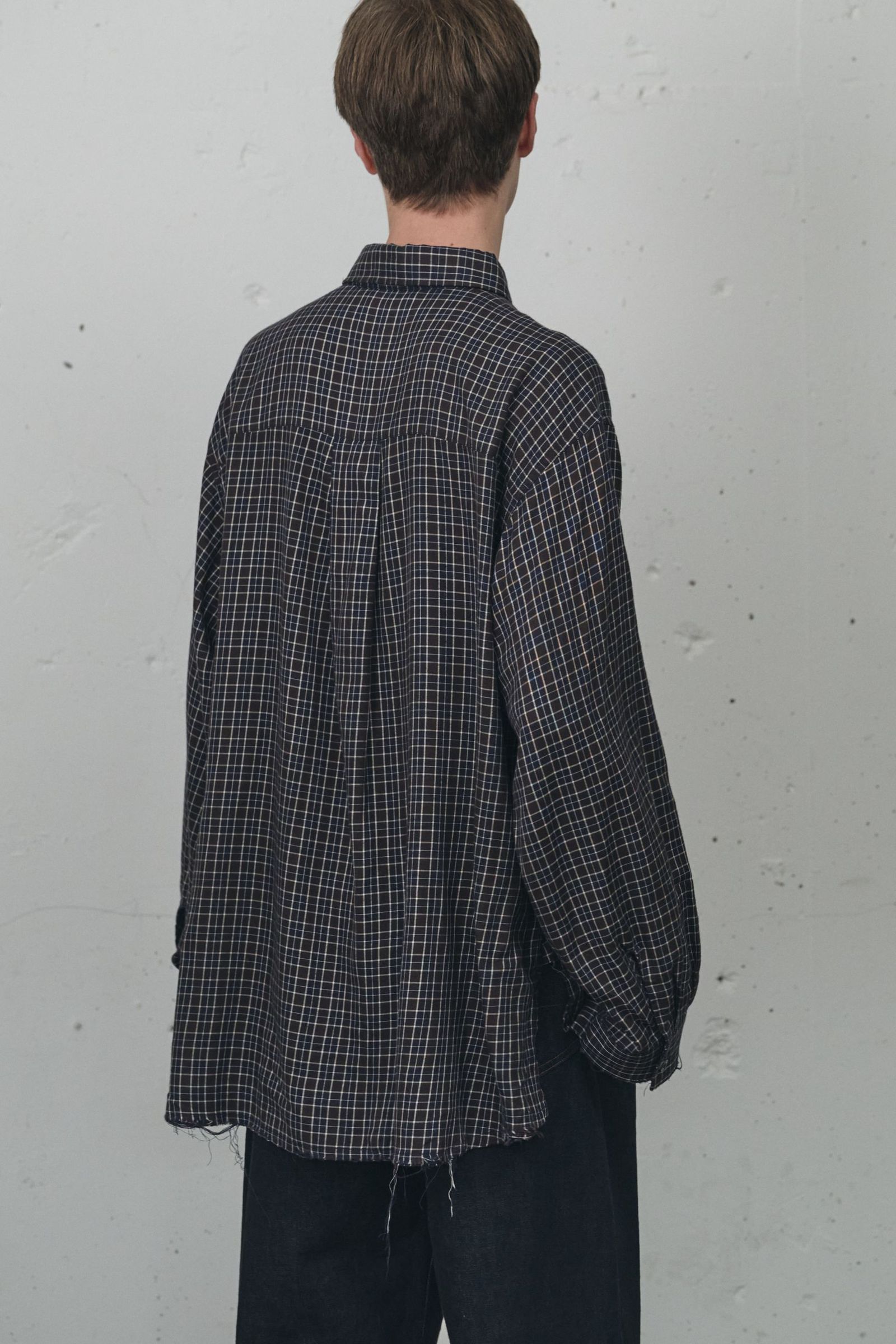 NEL CHECK OVER WORK SHIRT | NAVY | ネルシャツ