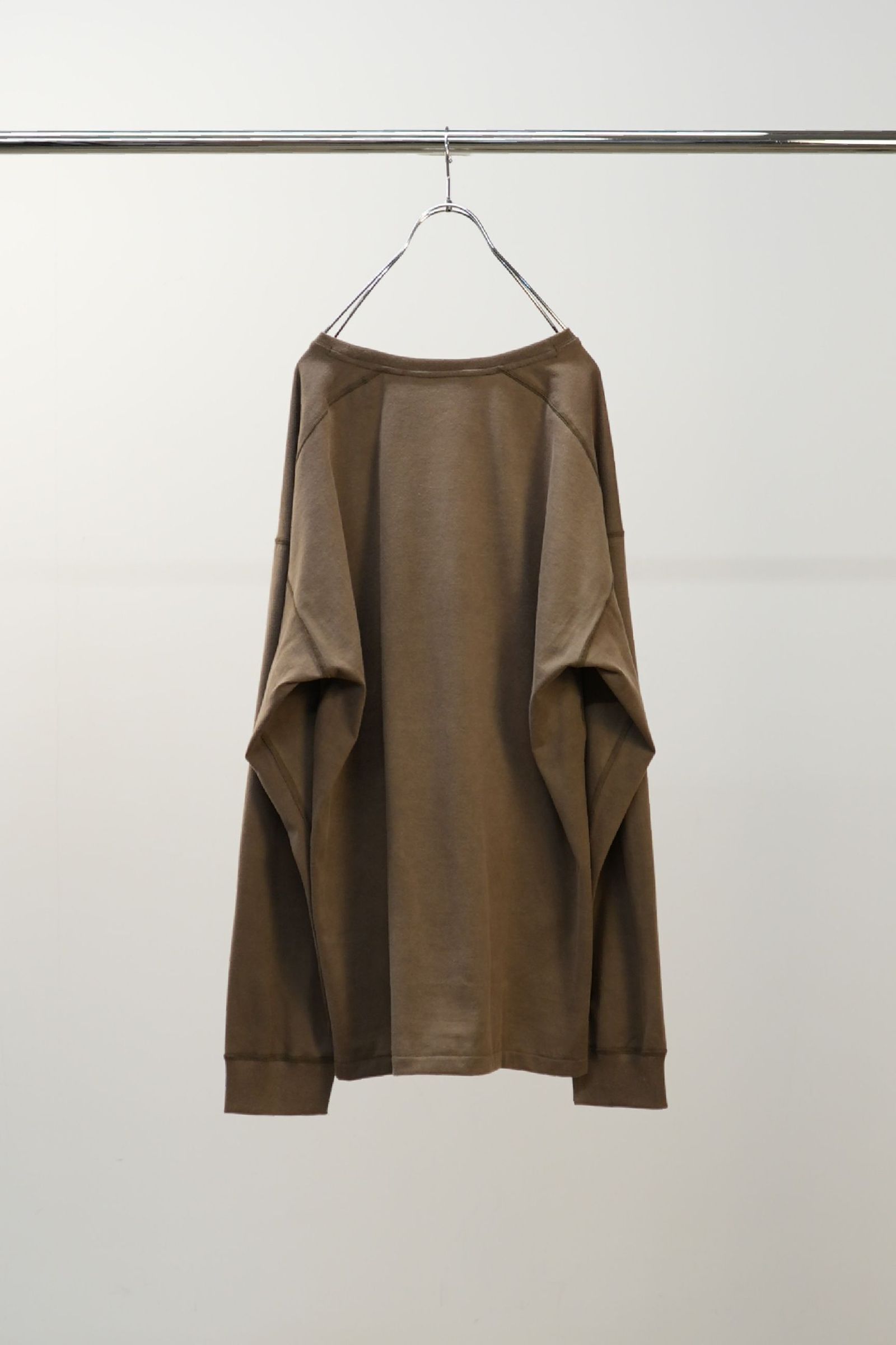 トップス ANCELLM UNEVENNESS LS T-SHIRT size1 ANCELLM - UNEVENNESS LS T-SHIRT | BROWN | カットソー | NapsNote