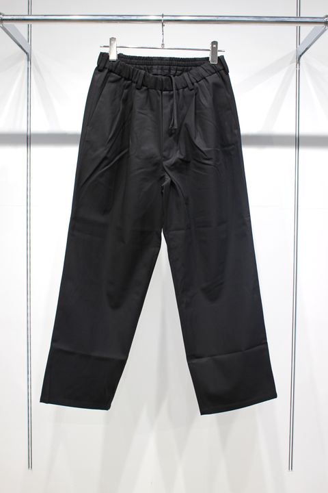 ORGANIC COTTON HIGH  TWIST STANDARD WIDE  PANTS | BLACK | ワイドパンツ