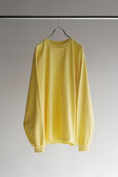 EMBROIDERY DYED LS T-SHIRT/YELLOW